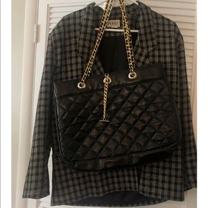 Vintage Pliers Plaid Jacket & Giani Bernini purse